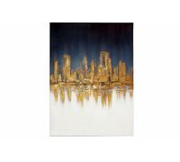 Tognana Quadro 90 x 3,5 x 120 Cm Home Decor Brush Blu Gold
