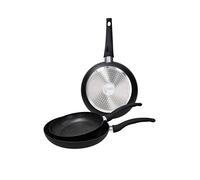 Tognana Rock in Black, Set 3 Padelle 20/24/28 cm, Alluminio, Nero