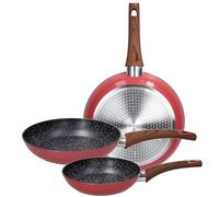 Tognana, Rose Salt, Set 3 padelle 20/24/28 cm, alluminio, rosa