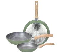 Tognana Sage Stone, set 3 padelle 20/24/28 cm, alluminio forgiato, verde