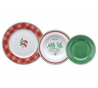 Tognana Servizio Natale Tavola Atollo North Pole 18 Pz Rosso Verde