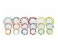 Tognana Vietri, Servizio piatti 18 pezzi per 6 persone, porcellana, multicolor