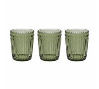 Tognana Set 3 Bicchieri Dorico In Vetro Trasparente Colore Verde 300 Cc