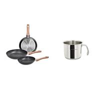 Tognana Set 3 padelle 20-24-28 cm, Alluminio, anche a Induzione, Nero & Vanitosa