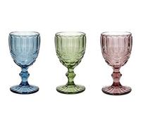 TOGNANA Set di 3 bicchieri da vino Madame, multicolore, 260 ml.