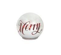 Tognana Sfera Natale con Led D 12 Cm Christmas Mirror Silver Vetro Rosso
