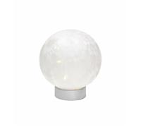 Tognana Sfera Natale con Led D 18 Cm Christmas White Vetro Bianco