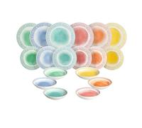Tognana Sorbetto, Servizio piatti per 6 persone 18 pezzi, porcellana, multicolor