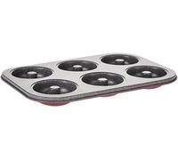 Tognana Sweet Cherry Stampo 6 Donut, Acciaio al Carbonio, rosso