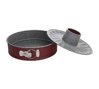 Tognana Sweet Cherry Tortiera Tonda 2 Fondi Cm 24, Acciaio al Carbonio, rosso