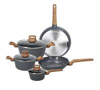 Tognana T-Care, batteria pentole e padelle, 8 pezzi, alluminio, grigio scuro