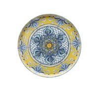 Tognana Thesis Positano, piatto edge 27 cm, porcellana, giallo-blu, Made in Italy