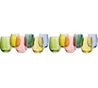 Tognana Tulip, Set 6 Bicchieri cc 400, Vetro, Multicolore (Confezione da 2)