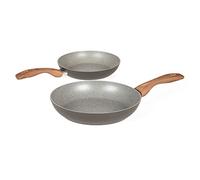 Tognana V779132GRST Set 2 padelle 24+28 cm Great Stone, Alluminio forgiato, Grigio