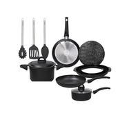 TOGNANA V979166SECO SET BATTERIA DI PENTOLE 9 PEZZI COLORE NERO