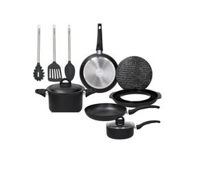 TOGNANA V979166SECO SET BATTERIA DI PENTOLE 9 PEZZI COLORE NERO