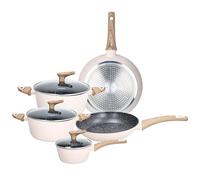 Tognana Vanilla, Batteria di pentole e padelle 8 pezzi, alluminio, beige