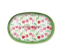 Tognana Vassoio Ovale Cherry Serving Summer Time 44 x 30 Cm Decorativo Polipropilene Verde