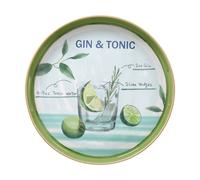 Tognana Vassoio Rotondo Gin & Tonic Serving Summer Time D 38 Cm Decorativo Polipropilene Multicolor