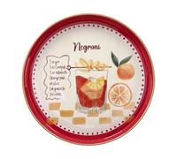 Tognana Vassoio Rotondo Negroni Serving Summer Time D 38 Cm Decorativo Polipropilene Rosso