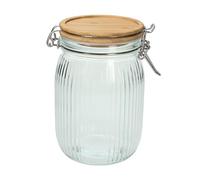 Tognana Vidrio, barattolo con coperchio in bamboo 1000 cc, vetro, trasparente