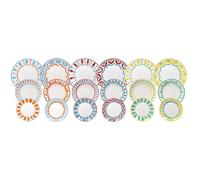 Tognana Vietri, Servizio piatti 18 pezzi per 6 persone, porcellana, multicolor -