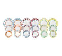 Tognana Vietri, Servizio piatti 18 pezzi per 6 persone, porcellana, multicolor