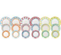Tognana Vietri, Servizio piatti 18 pezzi per 6 persone, porcellana, multicolor