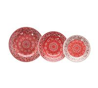 Tognana West, Servizio Piatti per 6 persone, 18 Pezzi, Stoneware, Rosso