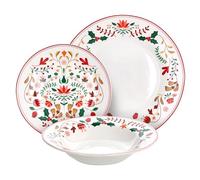 Tognana Winter Folk, Servizio piatti 18 pezzi per 6 persone, Porcellana, Multicolor