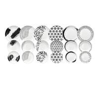 Tognana Zenith, servizio piatti per 6 persone, 18 pezzi, porcellana, Bianco