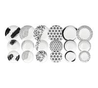 Tognana Zenith, servizio piatti per 6 persone, 18 pezzi, porcellana, Bianco - NU