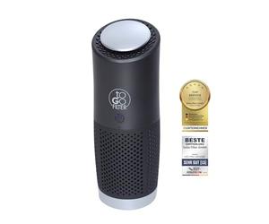 toGo Filter Purificatore d'aria con Batteria, mini purificatore portatile per Tavolo, Auto, Aereo, 3-Strati sistema di filtri con HEPA 13, rimuove 99,9% di Allergi Polline Polvere Odori Fumatori