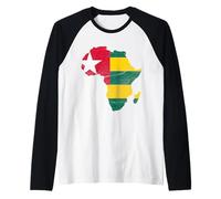 Togo Flag Africa Continent Silhouette Gift Togolese People Maglia con Maniche Raglan