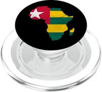 Togo Flag Africa Continent Silhouette Gift Togolese People PopSockets PopGrip per MagSafe