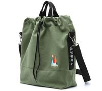Togood Da donna Casual Borse a tracolla della tela di canapa, Luce del sole Ricamo Croce Body Bag Top borsa medio verde