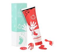 TOGOU2S Impronta Mani e Piedi Neonati Con Attacco a Spugna, Non Tossico e Lavabile, Impronta Zampa Cane Ideale per Realizzare Impronte di Bambini, Souvenir di Famiglia, Regalo di Natale, Rosso