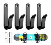 TogtherKings 2 Paia Porta Sci da Muro per Skateboard, Porta Snowboard Parete, Sci Ponte Portasci, Snowboard Accessori Gancio Muro, Gancio Riporre Le Tavole, Longboard, Wakeboard E Pattini Rotelle