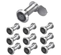 TOGU Fori aperti per porta, TG2814YG-SPC in ottone massiccio certificato UL, foro per porta a 220 gradi con copertura resistente per la privacy per porte da 3,5 cm a 6,3 cm, finitura cromata satinata,