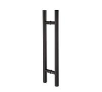 Togu tg-6012 300 mm/30,5 cm Round bar/h-shape/Ladder Style Back to Back stainless steel Push Pull maniglia per porte in legno massiccio, legno, vetro e acciaio, colore: Nero opaco, finitura in titanio, nero