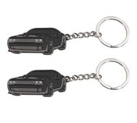 Toguma 2Pcs Portachiavi Accessori per Dodge Challenger, Portachiavi per gli uomini e le donne Portachiavi in metallo per l'arte carino portachiavi per auto (nero)