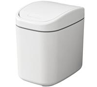 Toguma Cestino da tavolo con coperchio Cestino da tavolo Cestino di plastica per carta straccia Mini cestino per auto Cestino per caffè (Bianco)