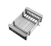 Toguma Espandibile sopra il lavello Piatto stendibiancheria regolabile in acciaio inox Cesto di scarico Vassoio di scarico funzionale Kitchen Sink Organizer per frutta verdura (Grigio)