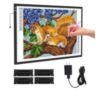 TOHETO Aggiornato A1 Ricaricabile Lavagna Luminosa per Disegnare, 6000mAh Batteria Alimentata Grande LED Tracing Light Pad Board Box per la Pittura di Diamante, Disegno Del Tatuaggio, Schizzi
