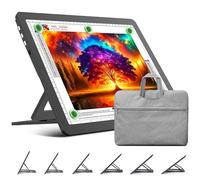 TOHETO Lavagna luminosa ricaricabile A4 con supporto, borsa, pad luminoso magnetico super luminoso con pulsanti laterali, scatola luminosa wireless per tracciare e disegnare, tavolo luminoso senza