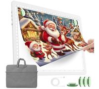TOHETO Tavolo Luminoso A4 con Custodia per Pittura con Diamanti, Scatola LED Ricaricabile Ultra per Disegnare, Piastra Luminosa Senza Fili
