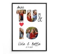 Toi & Moi - Poster personalizzato - Regalo personalizzato per uomo o donna te e me - Poster poster o tela personalizzazione - Regalo per coppia innamorata fidanzata - Compleanno - Natale - San