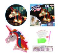 Toi-Toys - DIY - Diamante - Lampada Unicorno (5D) Set Creativo Bambini Fai Da Te