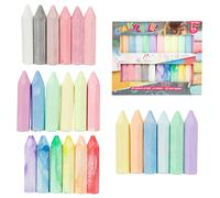 Toi-Toys Gessetti da strada, in colori colorati, set da 24 pezzi, per esterni, p