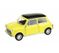 Toi-Toys Mini Cooper 1300 Modellino auto 10,5 cm con motore di ritiro in metallo modello auto giocattolo auto 4 varianti 13 (giallo)
